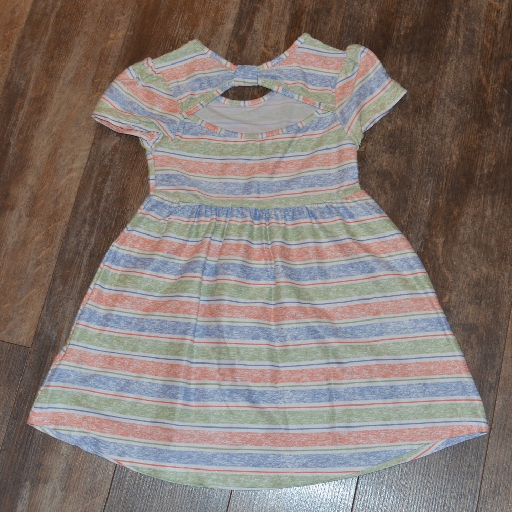 Picapino Dress - Orange, Blue and Green Stripes - Picture 5 of 6